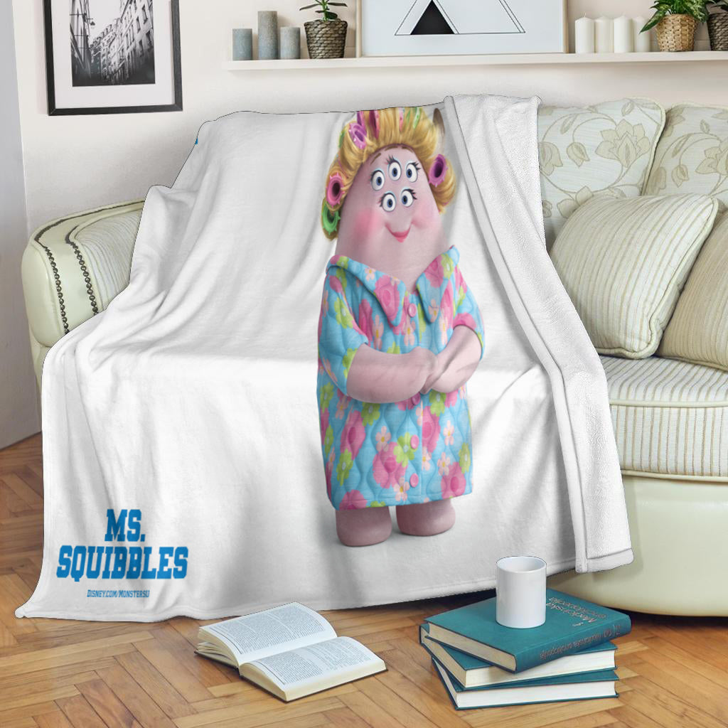Characters Ms Squibbles Monsters Inc Monsters University Movie Disney Pixar 3d Full Printing Fleece Blanket