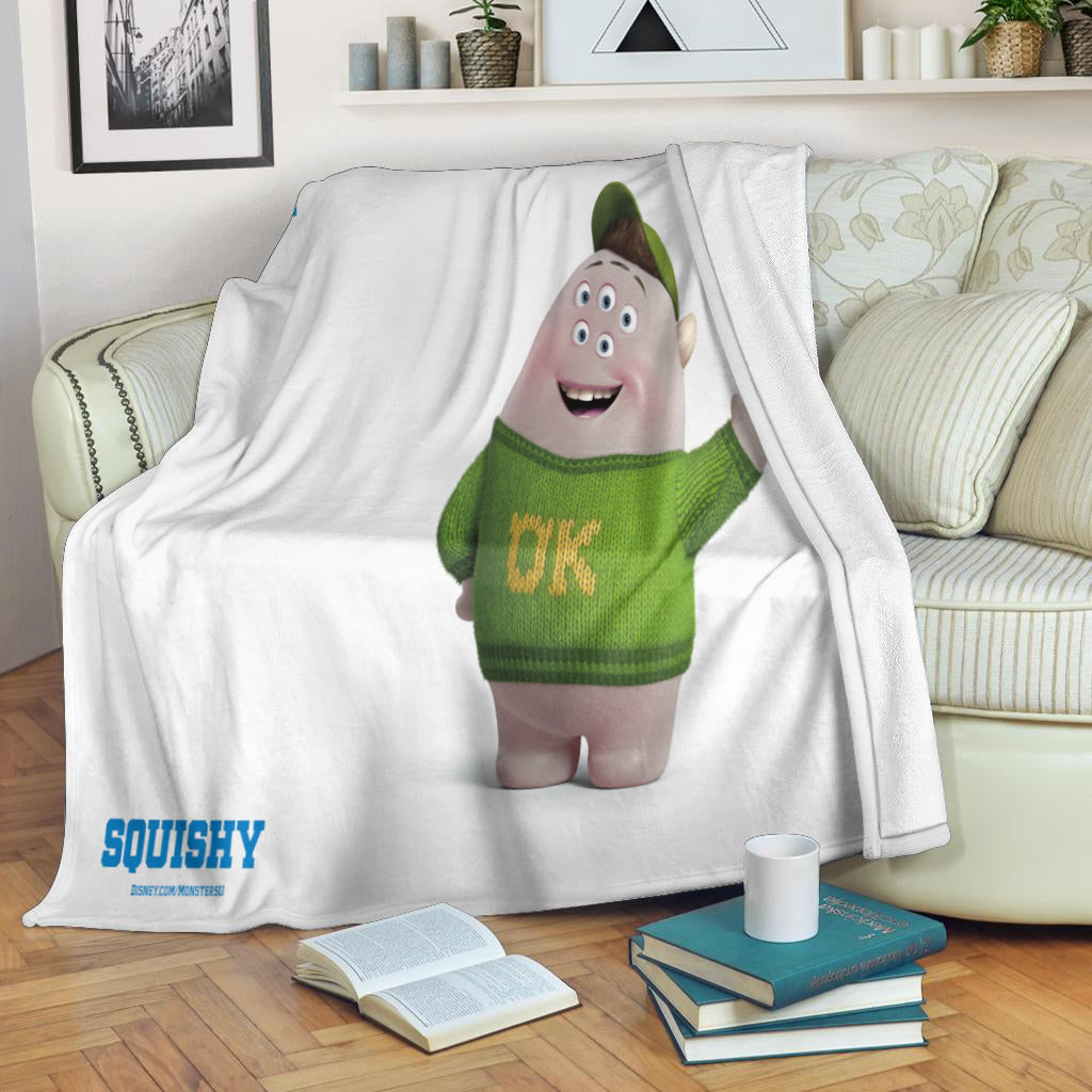 Characters Squishy Monsters Inc Monsters University Movie Disney Pixar 3d Full Printing Fleece Blanket