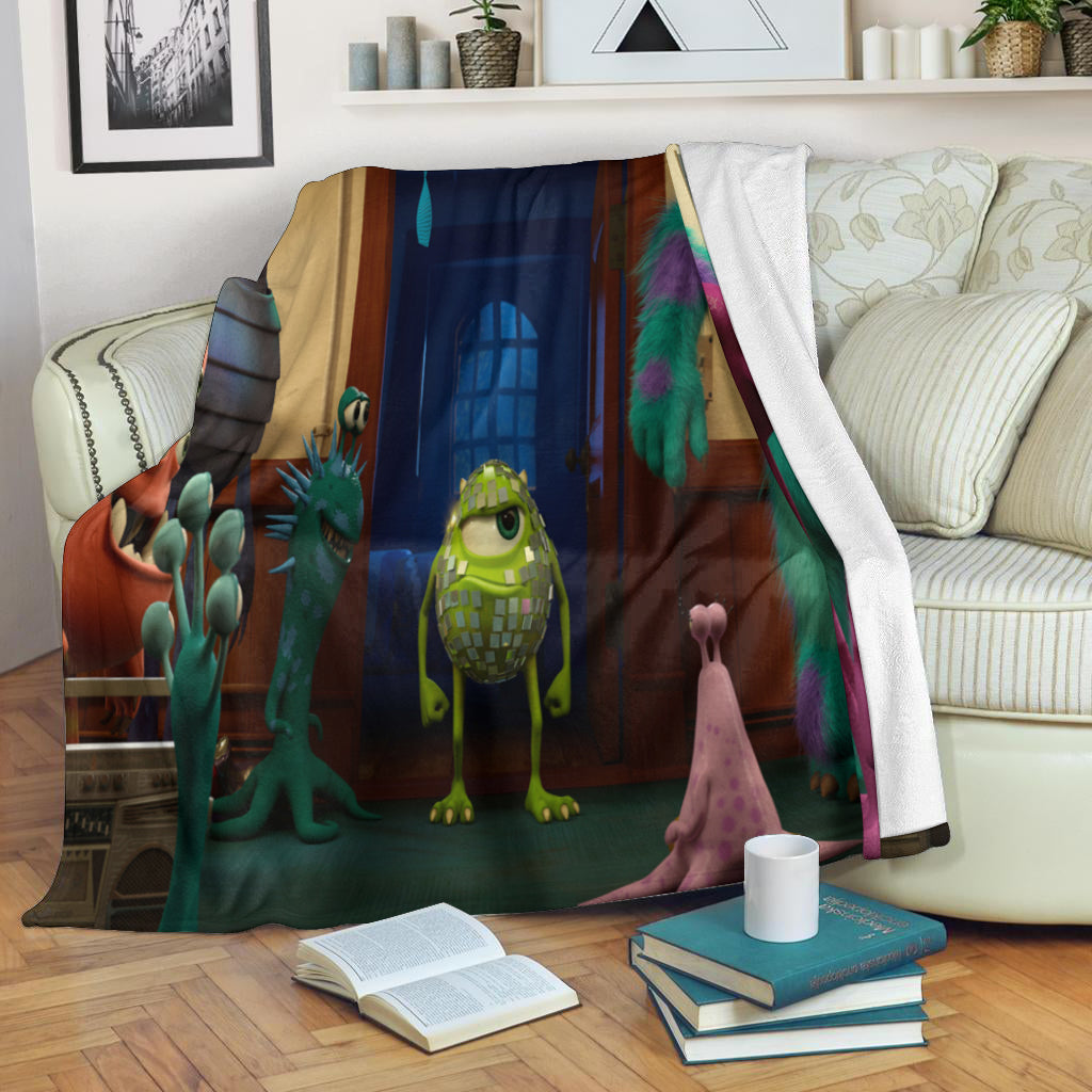 Characters v14 Monsters Inc Monsters University Movie Disney Pixar 3d Full Printing Fleece Blanket