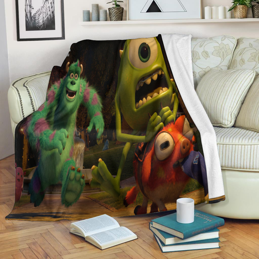 Characters v15 Monsters Inc Monsters University Movie Disney Pixar 3d Full Printing Fleece Blanket