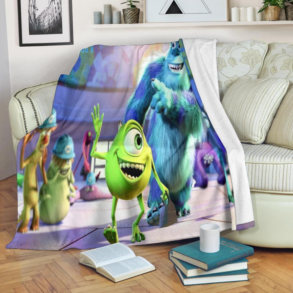 Characters v18 Monsters Inc Monsters University Movie Disney Pixar 3d Full Printing Fleece Blanket