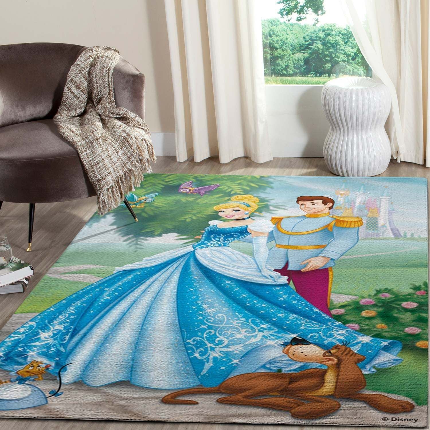 Cinderella Disney Princess Area Rugs Disney Movies Living Room Carpet LV071221 Local Brands Floor Decor The US Decor