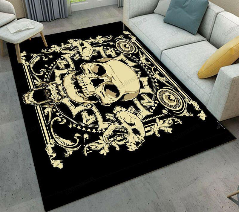 Cool Skull Rectangle Limited Edition Rug Carpet