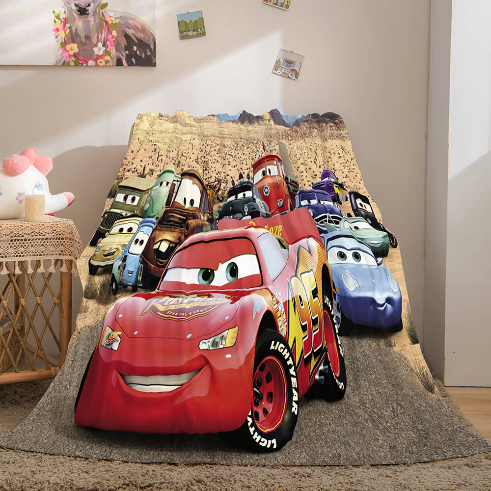 Disney Cars 2 Flannel Fleece Throw Cosplay 3D Fleece Blanket Comforter Set 3850