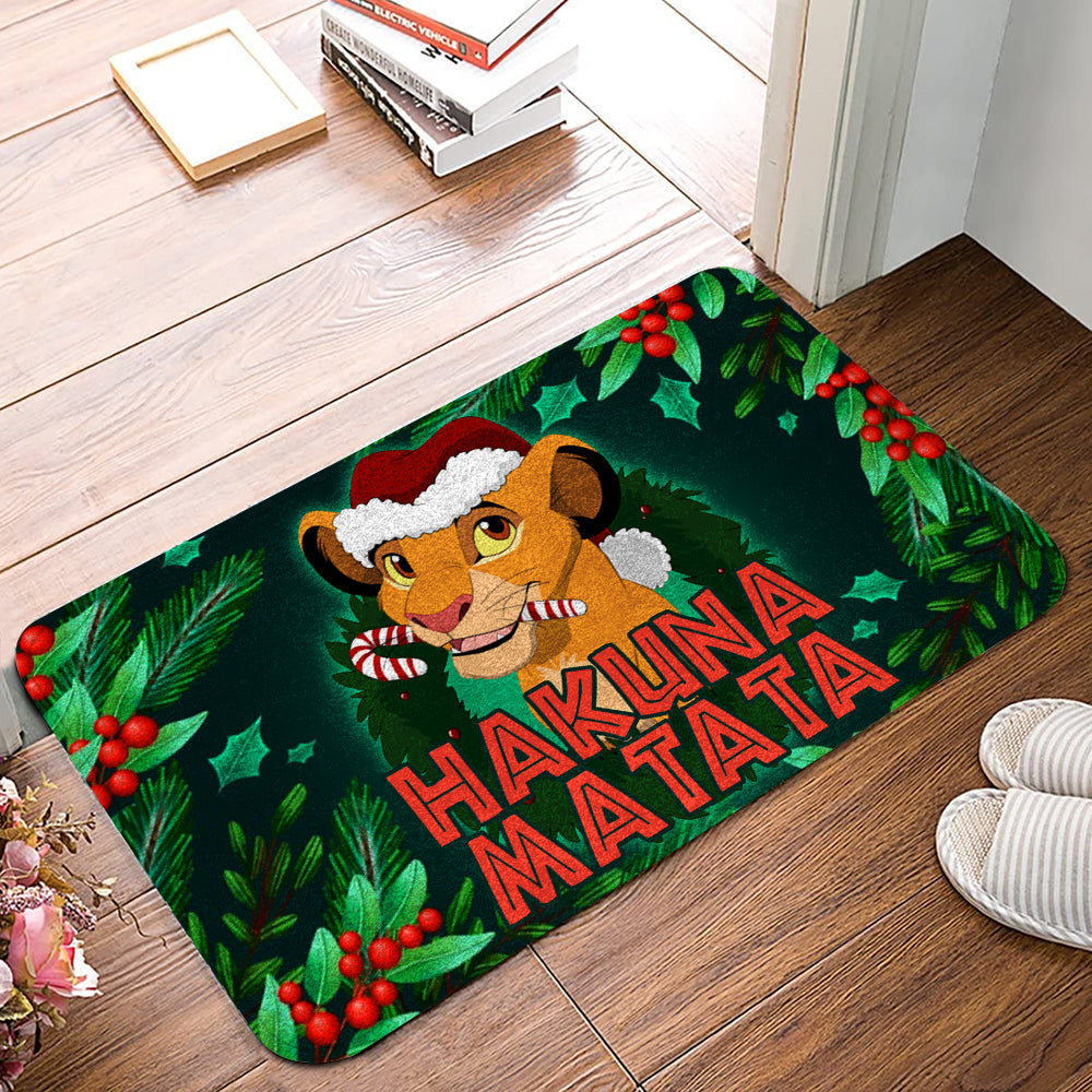 Lion King Doormat Hakuna Matata Laurel Christmas Doormat High Quality Amazing Disney Lion King Doormat Simba Doormat_4847