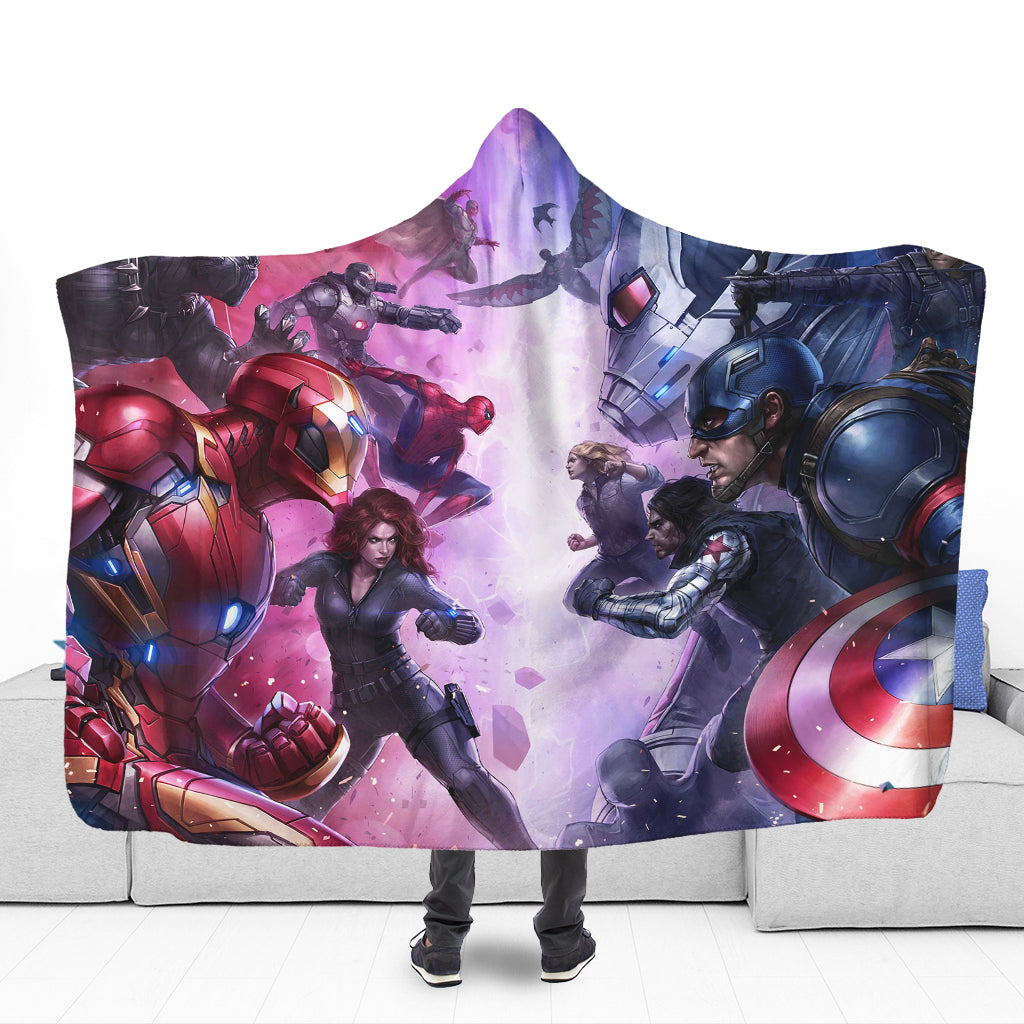 Marvel Blanket CW Art Hooded Blanket Awesome Marvel Hooded Blanket 9451