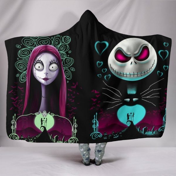 Nightmare Before Christmas Jack Skellington Fleece Hooded Blanket