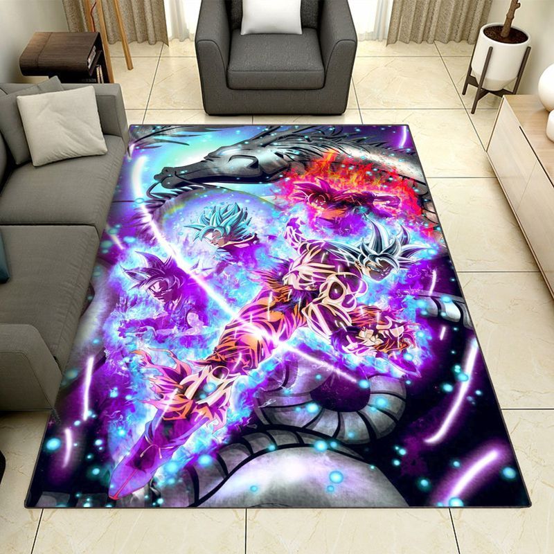 3D Area Rug Living Room And Bed Room Home Decor Carpet Goku Dragon Ball