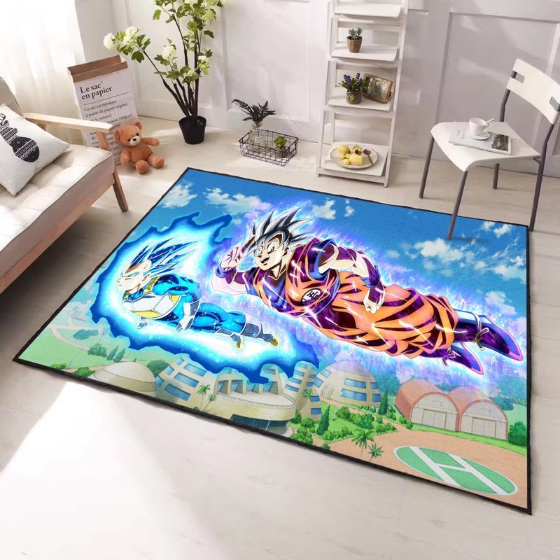 3D Area Rug Living Room And Bed Room Home Decor Carpet Goku Vegeta