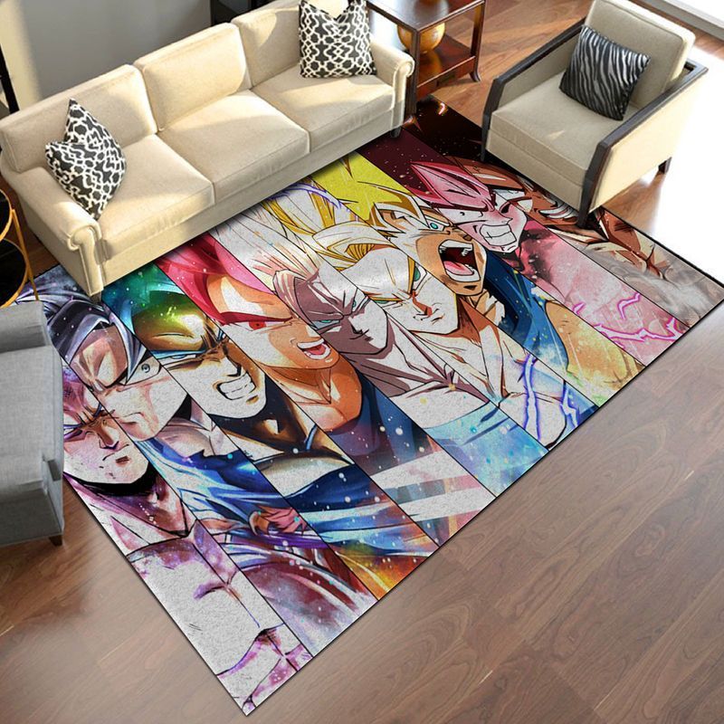 3D Area Rug Living Room And Bed Room Home Decor Carpet Son Goku 1