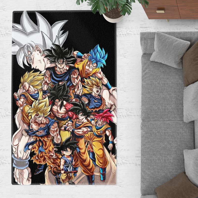 3D Area Rug Living Room And Bed Room Home Decor Carpet Songoku