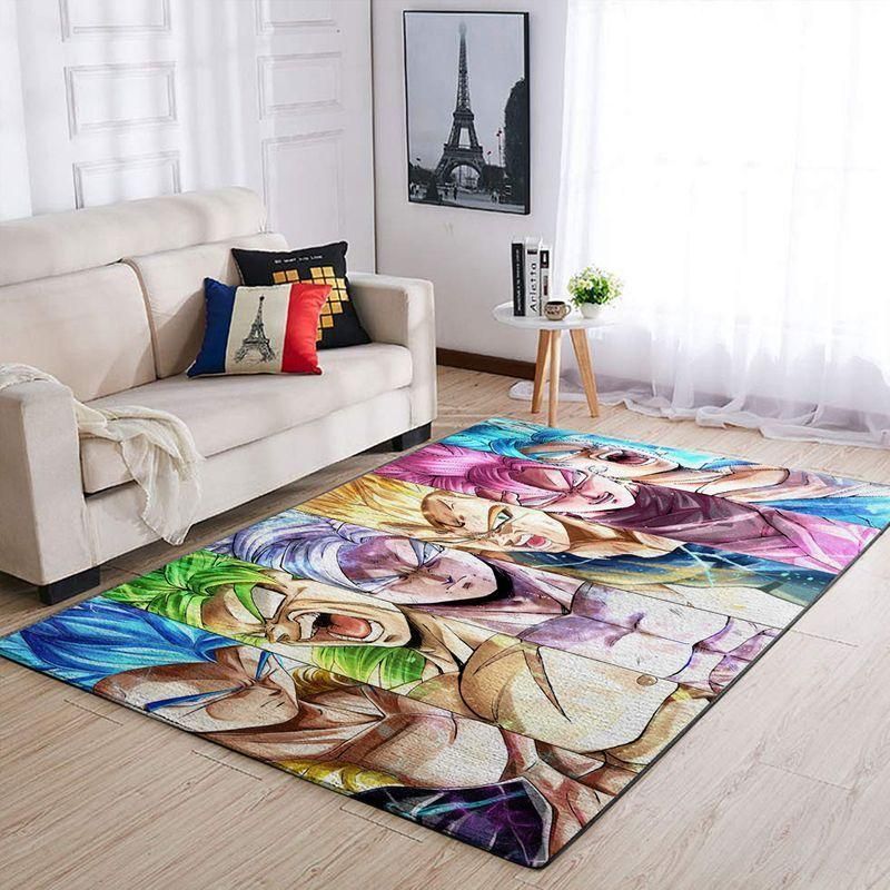 3D Area Rug Living Room And Bed Room Home Decor Carpet Dragon Ball