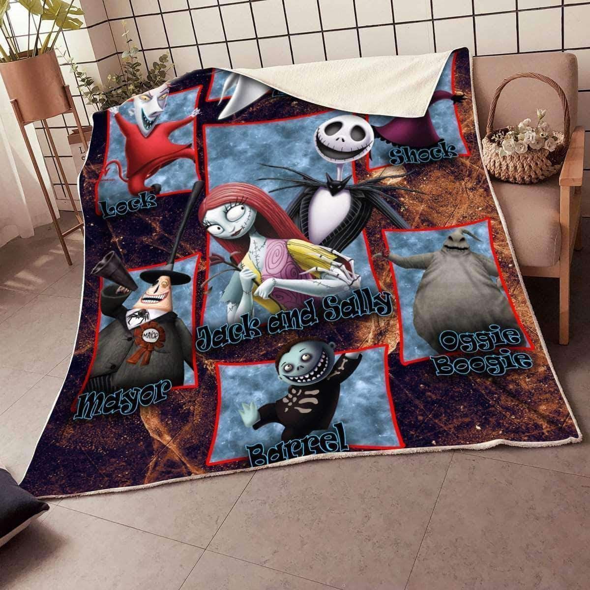 The Nightmare Before Christmas Nightmare Before Christmas Characters Brown 3D Fleece Blanket Amazing The Nightmare Before Christmas 2562