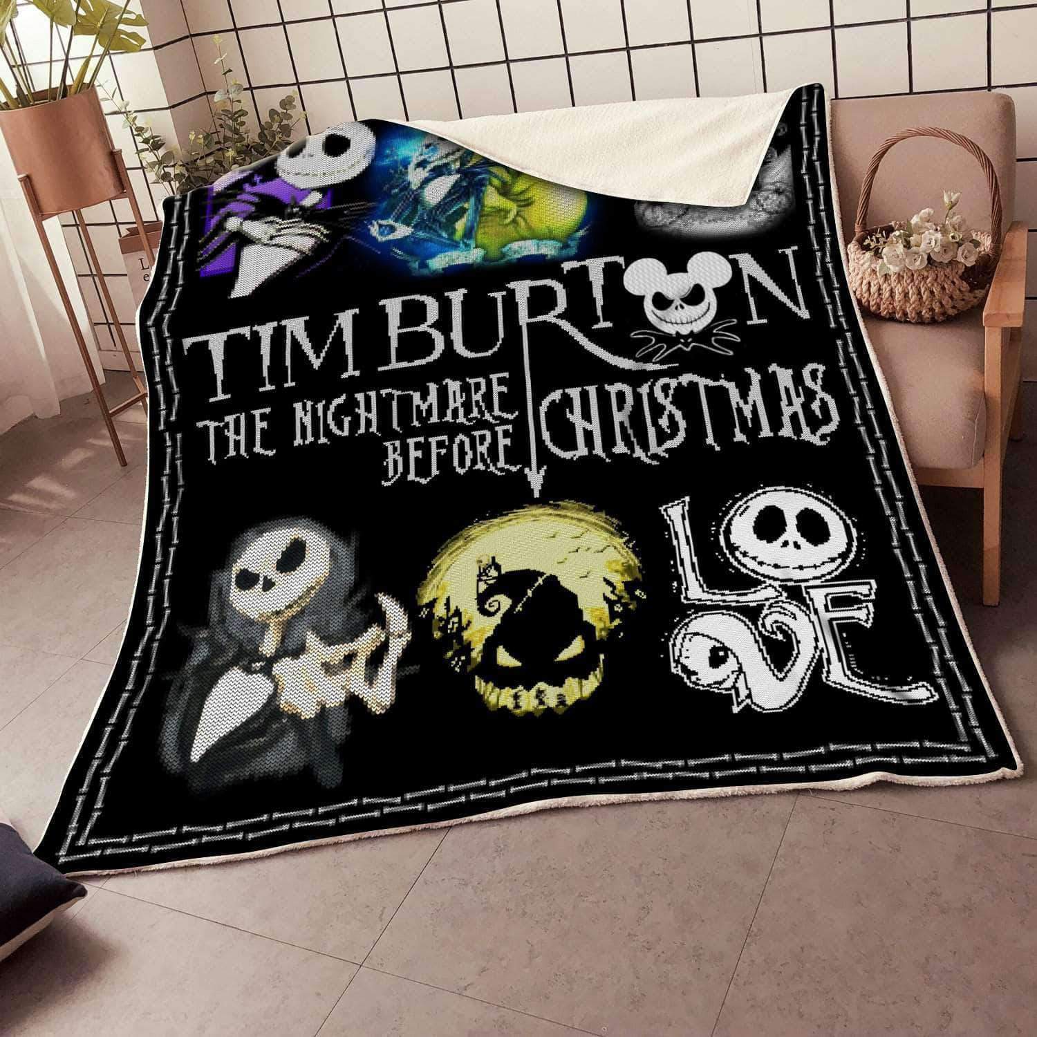 The Nightmare Before Christmas Tim Burton's The Nightmare Before Christmas 3D Fleece Blanket Cool The Nightmare Before Christmas 4061