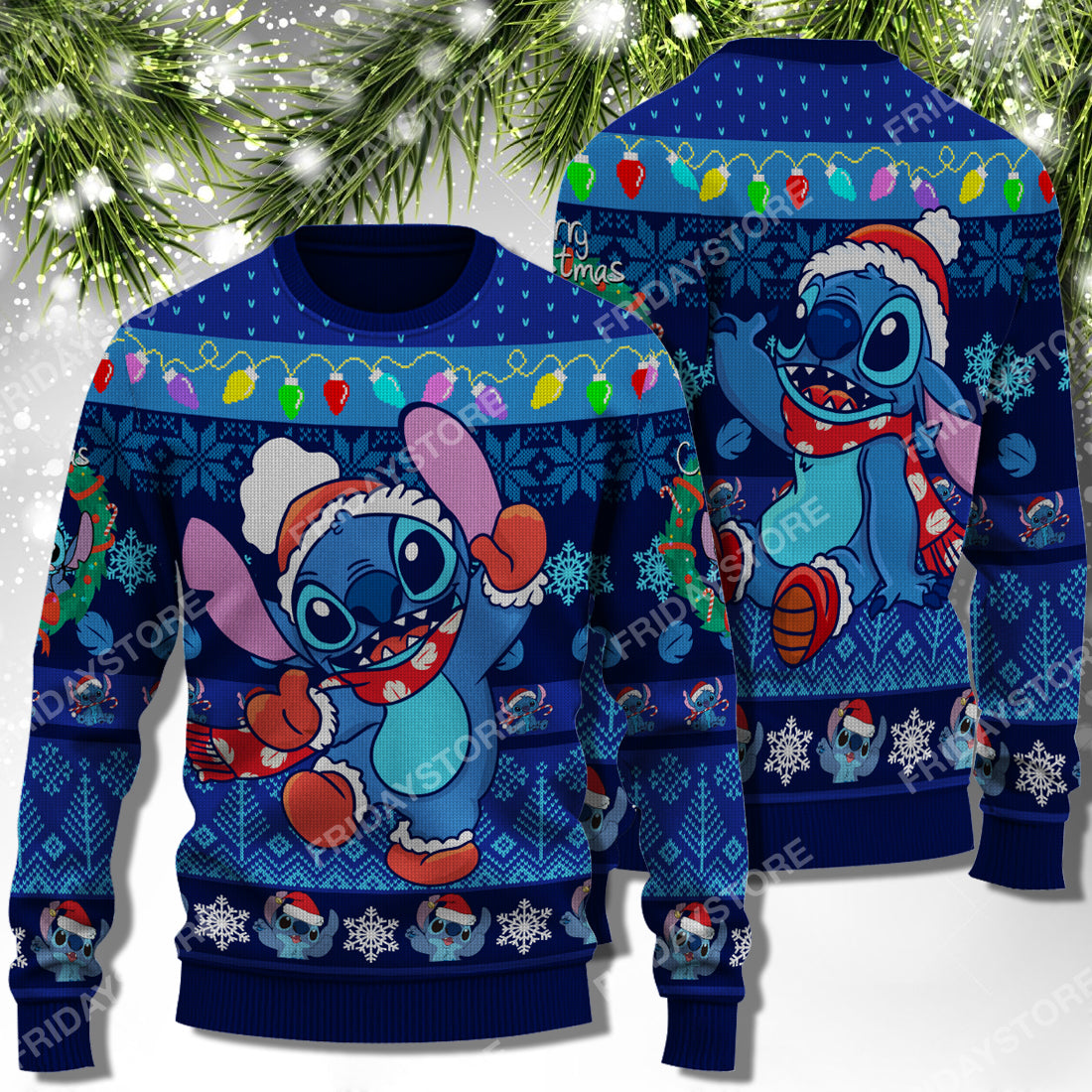 Disney ChristmasSweater Stich Wear Noel Hat Happy Christmas Ugly Sweater Amazing Disney Stitch Sweater 2022 7503