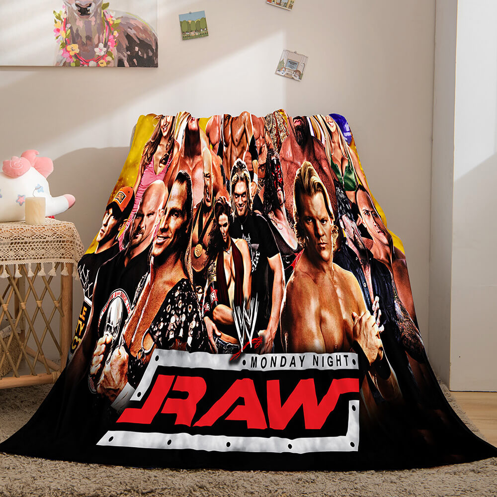 WWE World Wrestling Entertainment Cosplay Flannel Fleece Throw 3D Fleece Blanket 5700