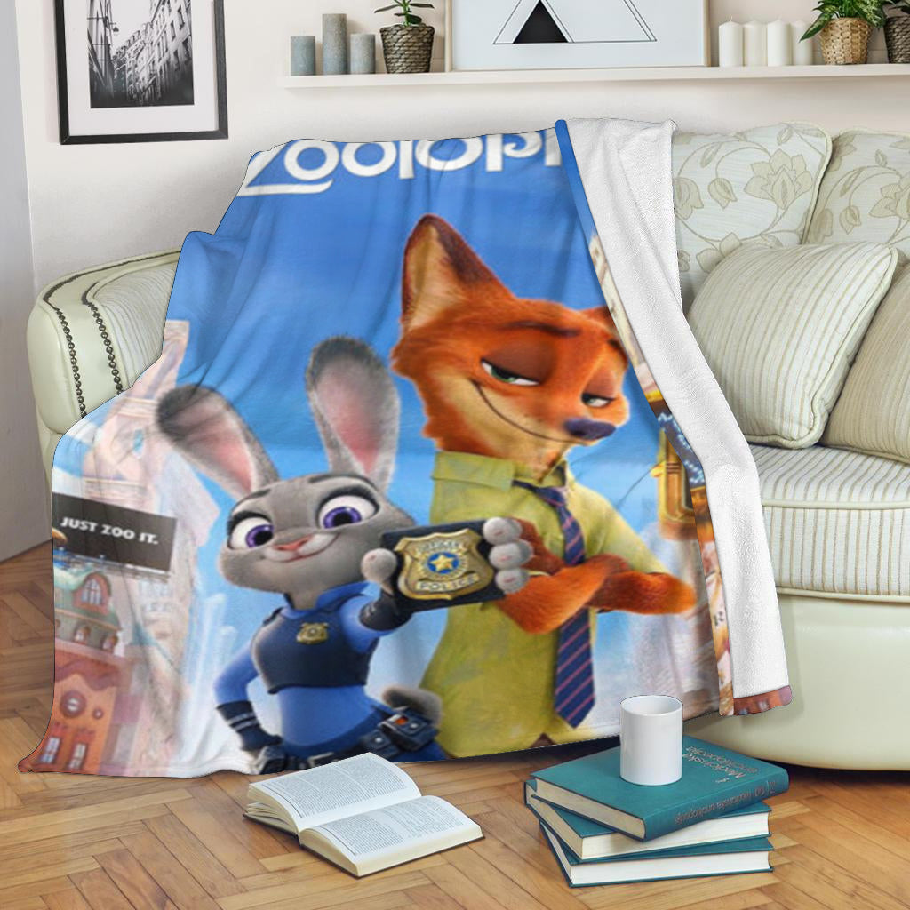 Zootopia Poster 4 3d Full Printing Fleece Blanket