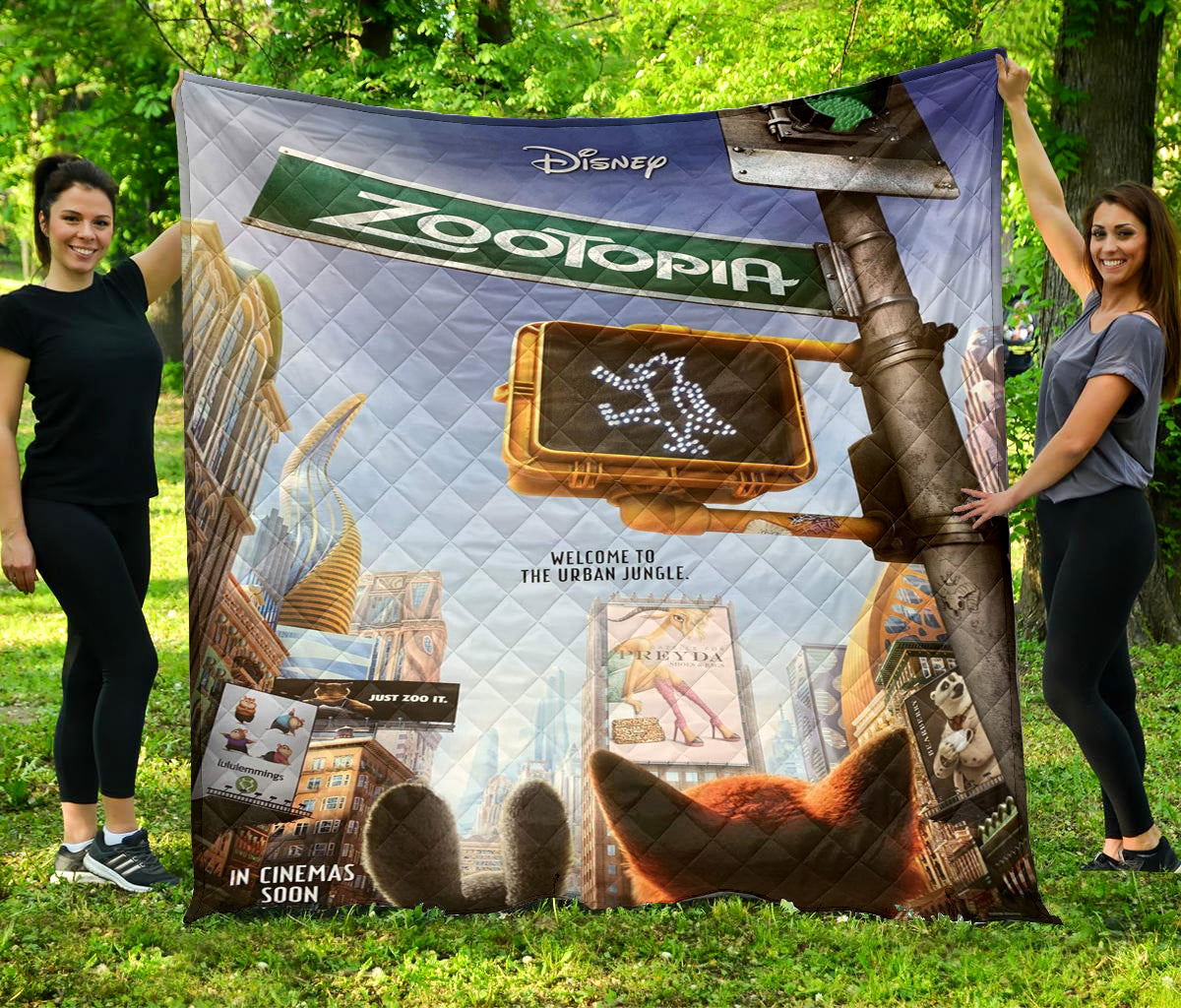 Zootopia Poster 5 3d Full Printing Quilt