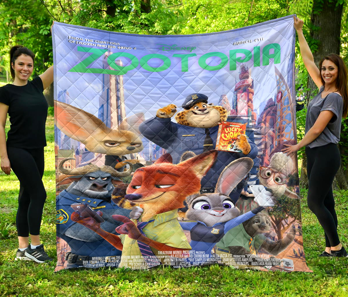 Zootopia Poster 6 3d Full Printing Quilt