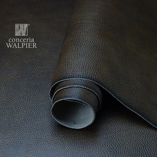 Walpier Conceria, Buttero, Italian Vachetta Leather, Panel, Blue #102 