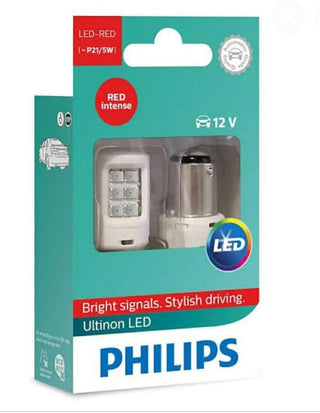 PHILIPS LED T20 [W21W] RED COLOUR 11065ULR – dolphinaccessories