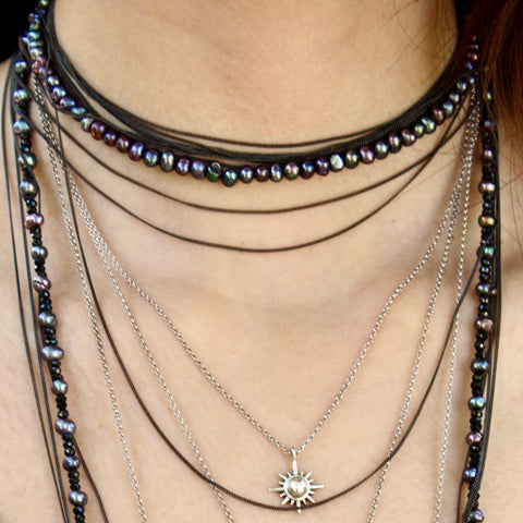 black pearl necklaces