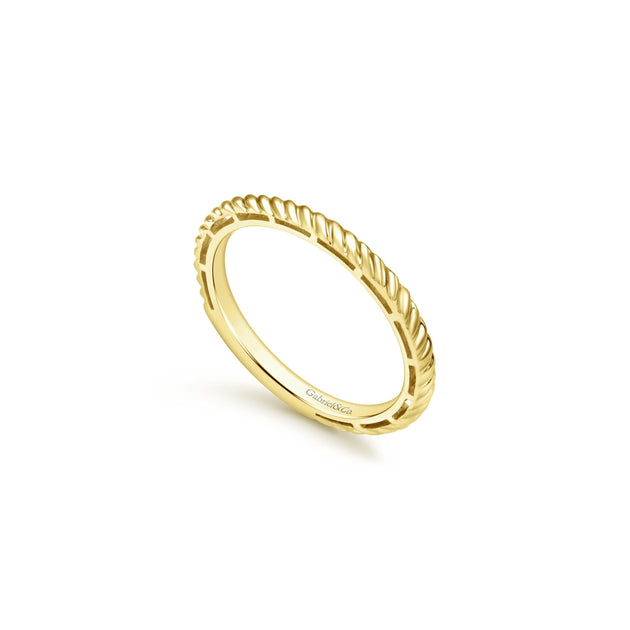 Dainty Stackable Rope Design Ring – Greis Jewelers