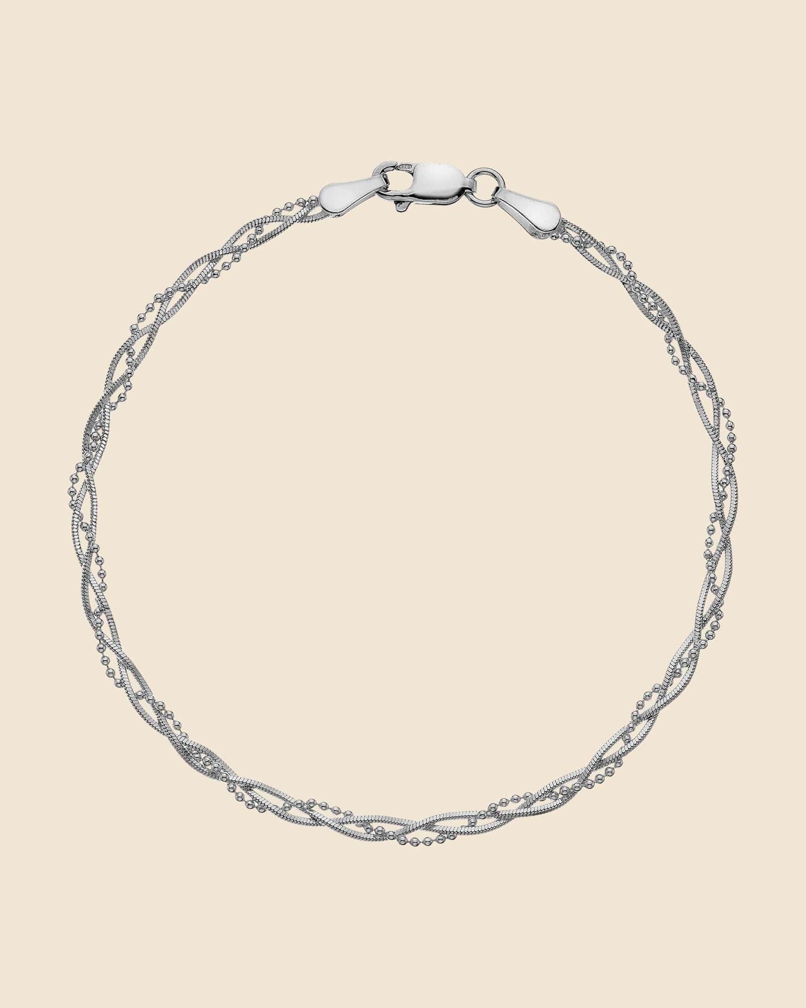 Sterling Silver Braided Chain Bracelet - Essential Jewellery product image