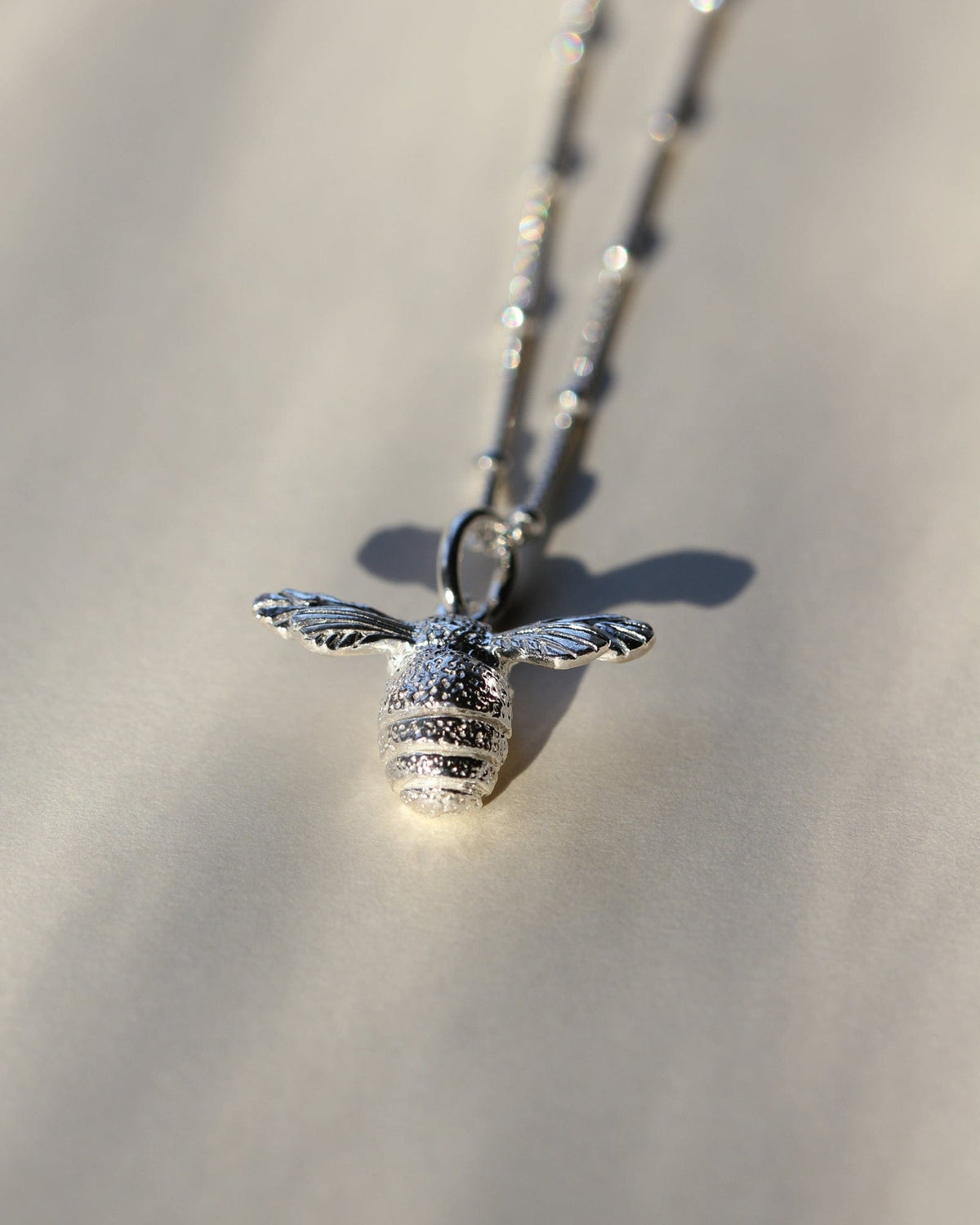 Bumblebee Necklace in Silver By Alex Monroe | Curiouser & Curiouser