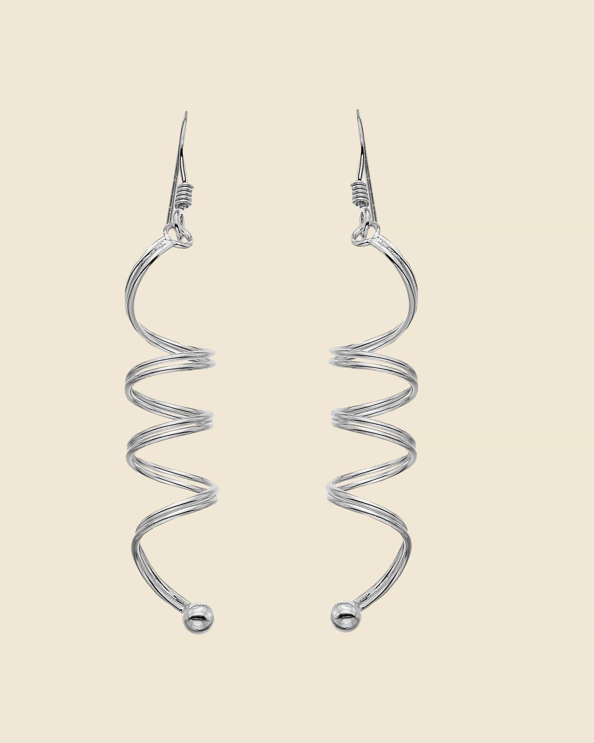 Spiral Earrings - One Piece Design in Sterling Silver. – The