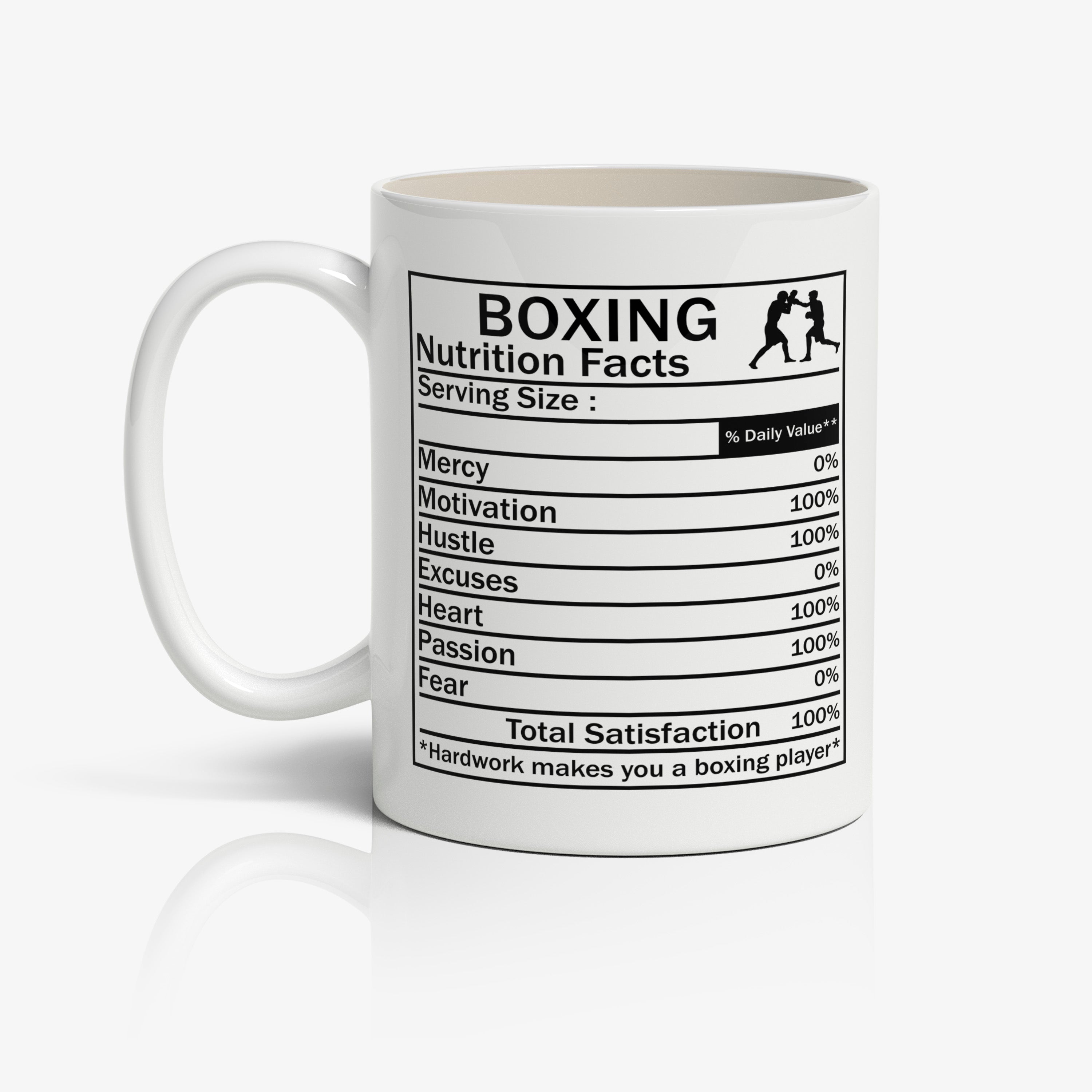 Image of Funny Boxing Nutritional Facts Mug