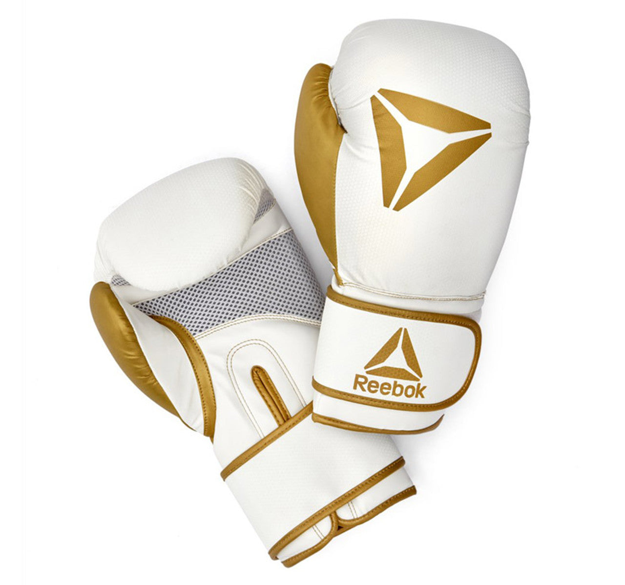 Image of Reebok Combat Boxing Gloves White/Gold