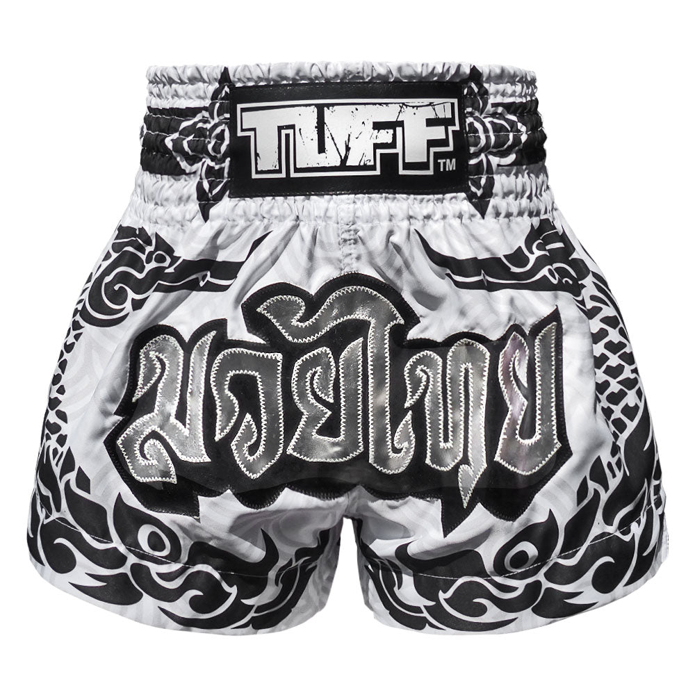 Image of MS631 TUFF Muay Thai Shorts The Great Hongsa White