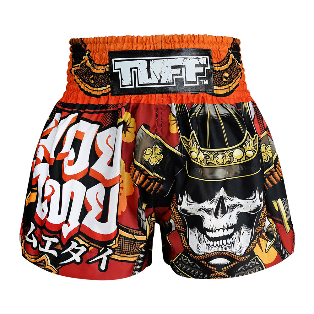 Image of MS658 TUFF Muay Thai Shorts Samurai Skull