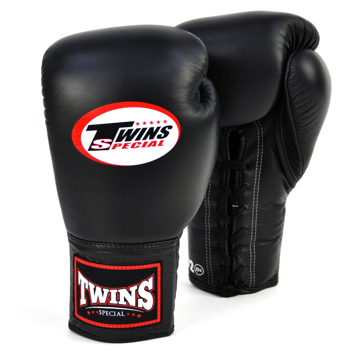 Image of BGLL1 Twins Lace-up Boxing Gloves Black