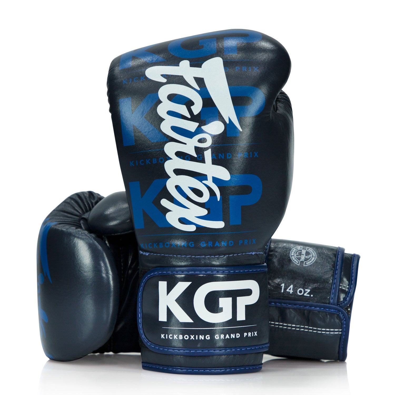 Image of BGV Fairtex X KGP Blue Velcro Boxing Gloves