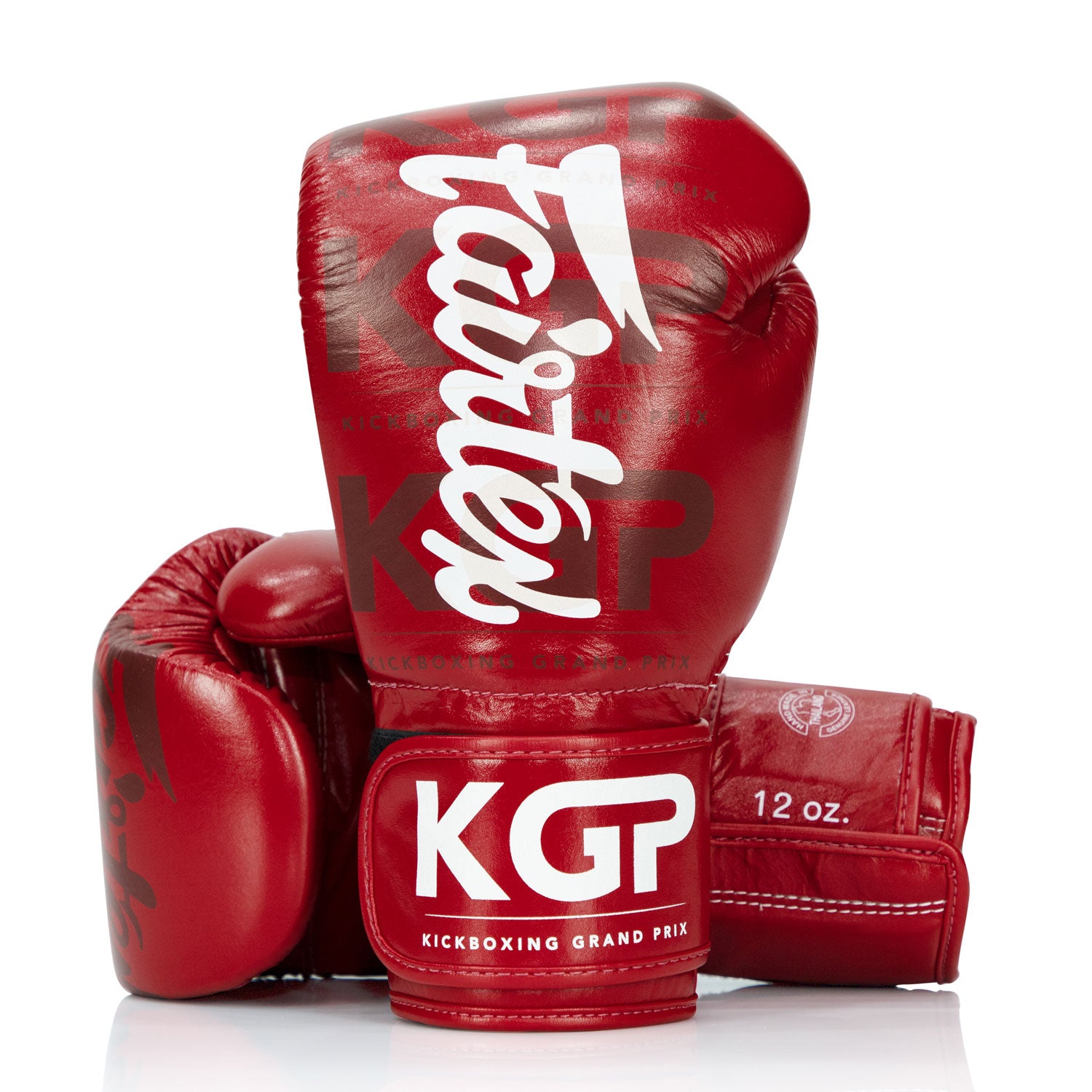 Image of BGV Fairtex X KGP Red Velcro Boxing Gloves