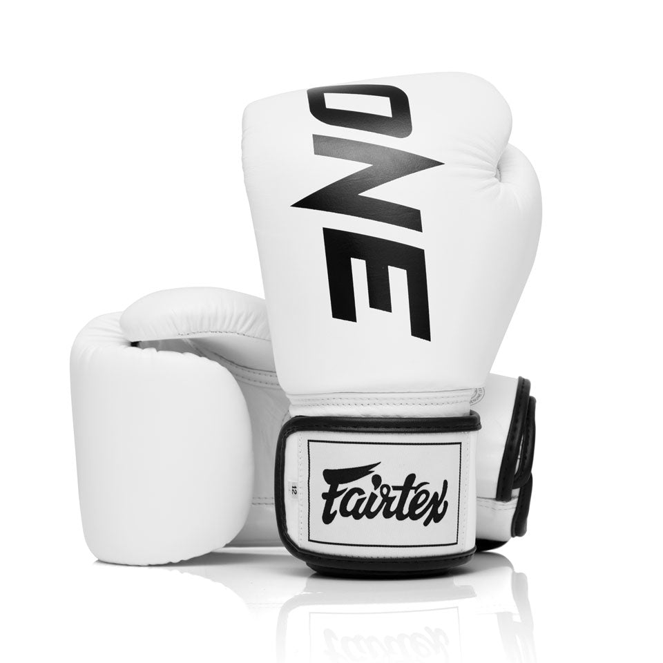 Image of BGV Fairtex X ONE Championship White Boxing Gloves