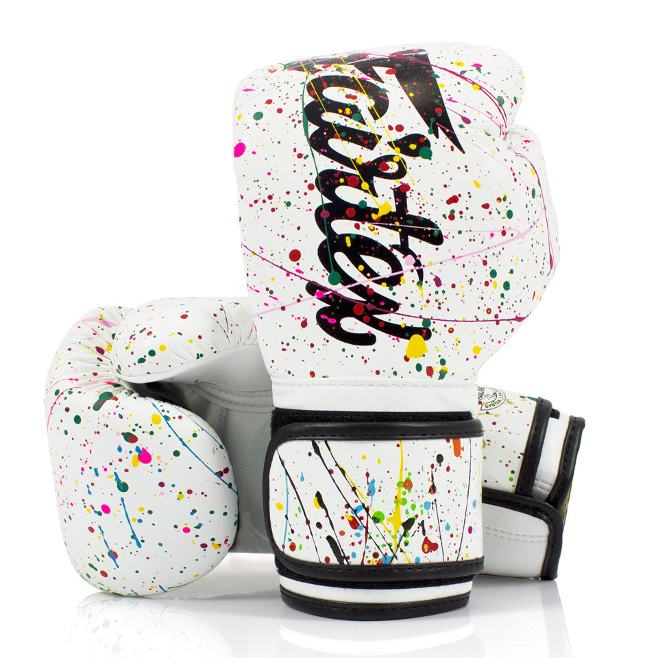 Image of BGV14PT Fairtex The Painter White-Black Unique Boxing Gloves