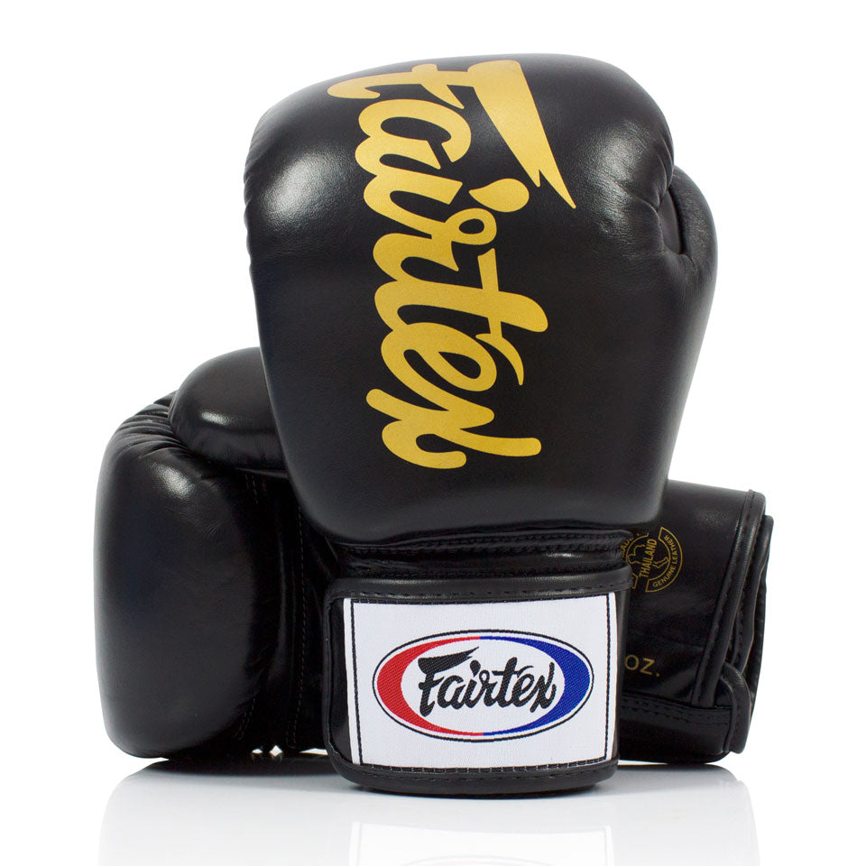 Image of BGV19 Fairtex Black Deluxe Tight-Fit Gloves