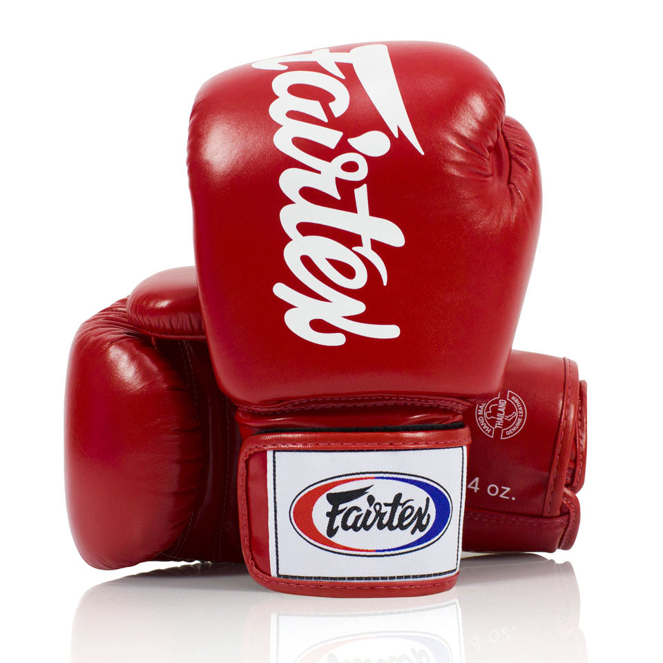 Image of BGV19 Fairtex Red Deluxe Tight-Fit Gloves