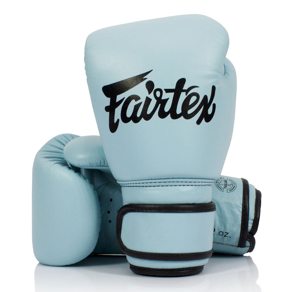 Image of BGV20 Fairtex Pastel Blue Velcro Boxing Gloves