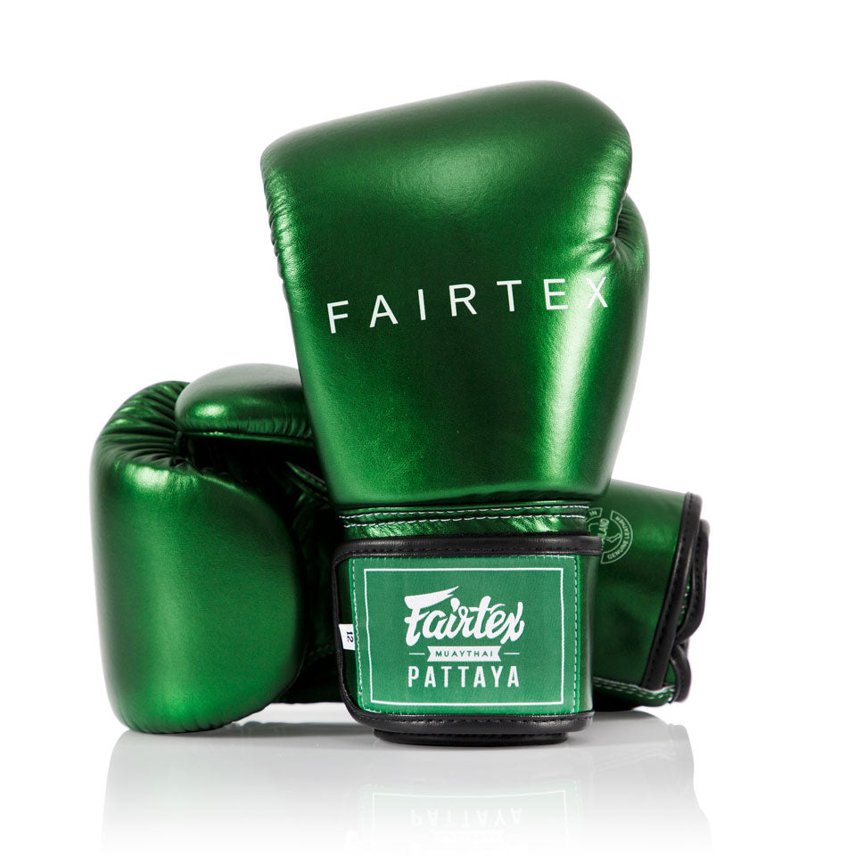 Image of BGV22 Fairtex Metallic Green Boxing Gloves