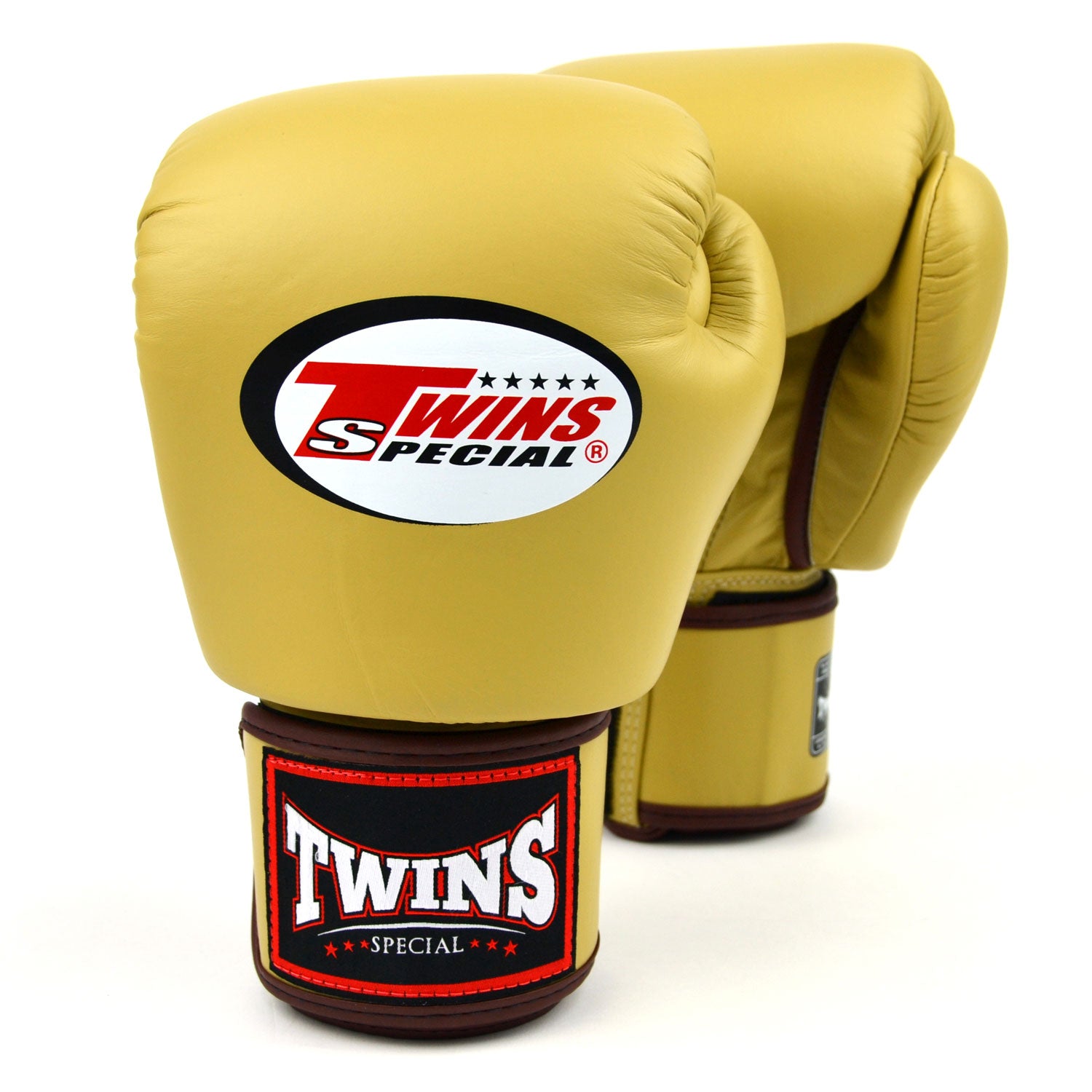 Image of BGVL3 Twins Latte Velcro Boxing Gloves