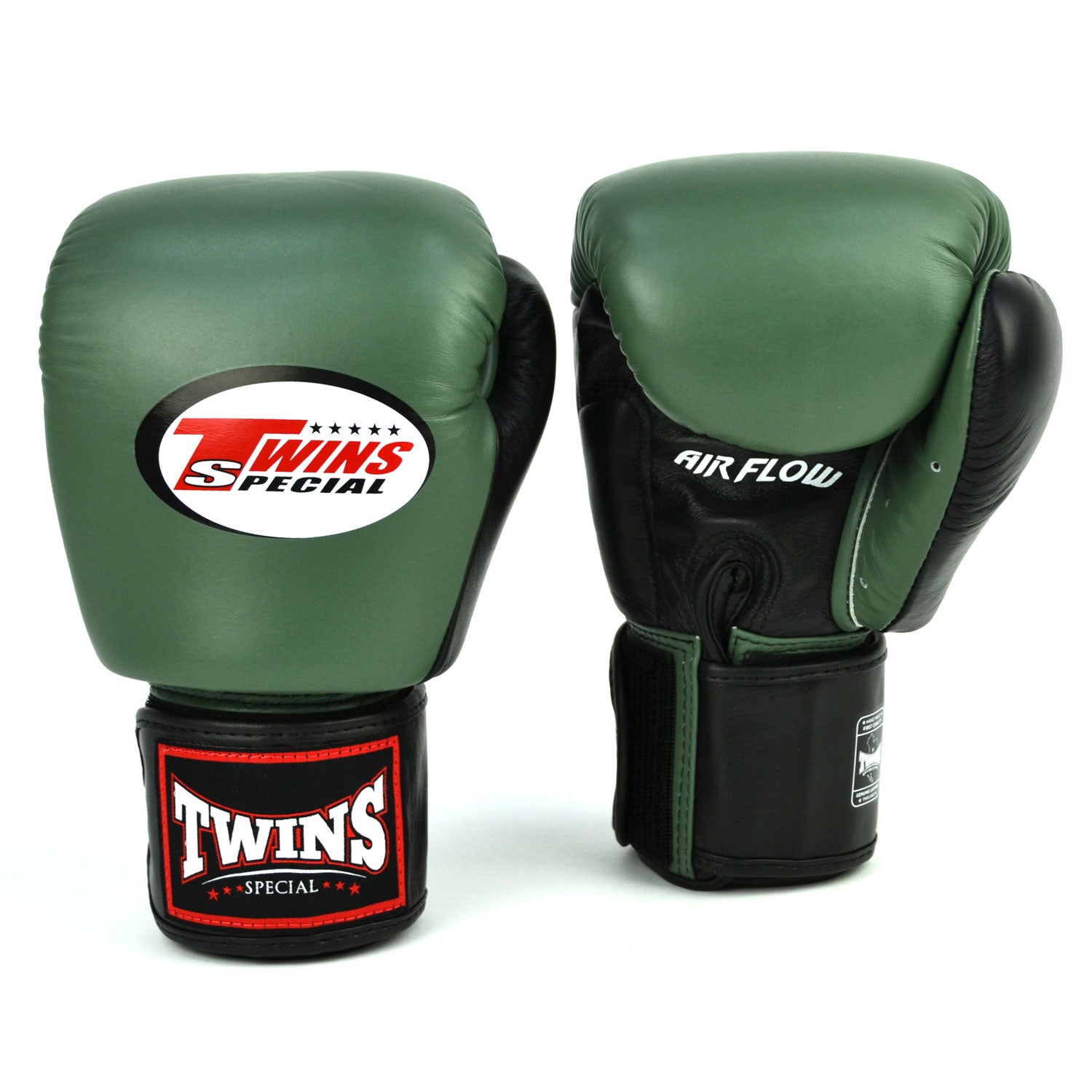 Image of BGVLA2-2T Twins Air Flow Boxing Gloves Olive-Black-White