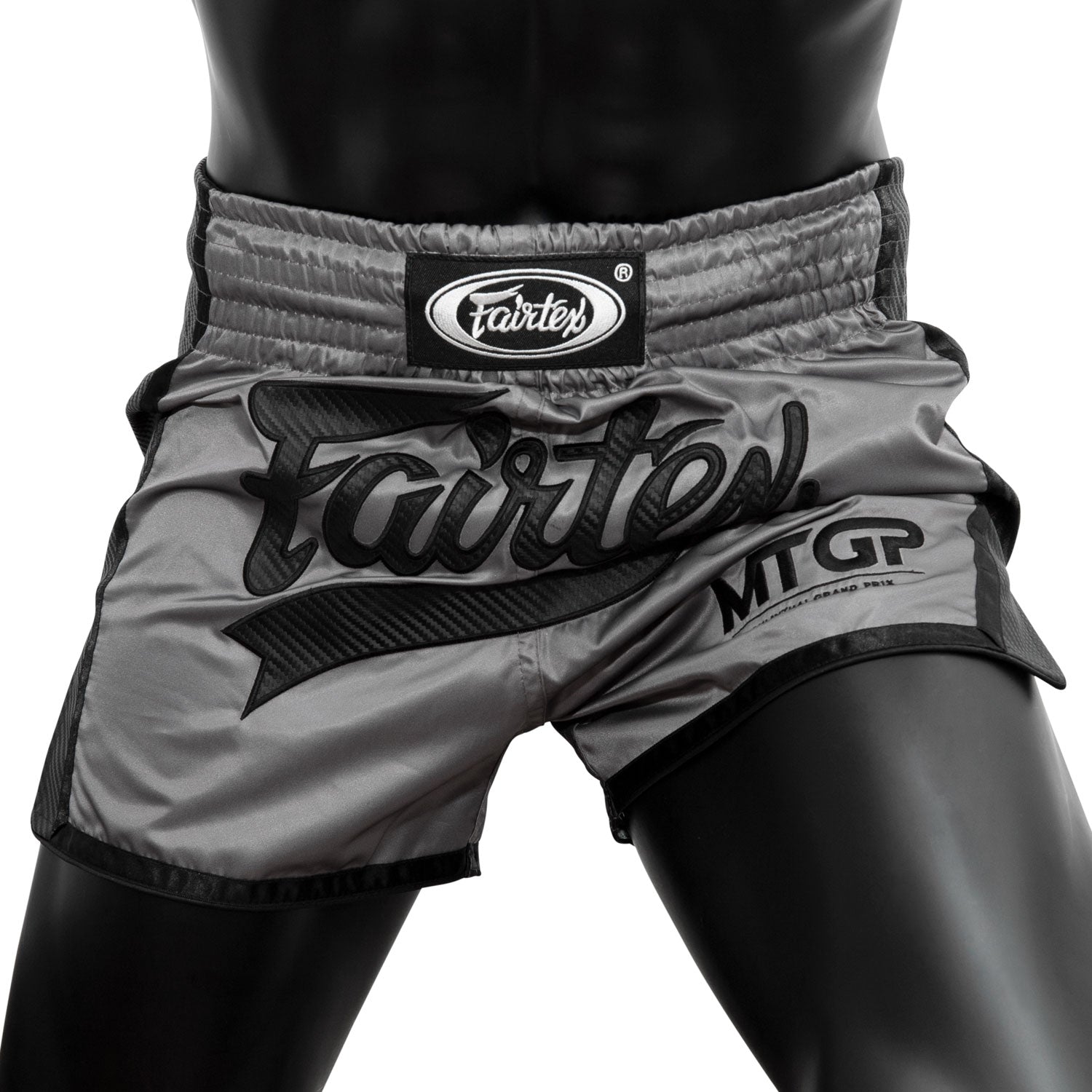 Image of BS Fairtex X MTGP Grey-Black Muaythai Shorts