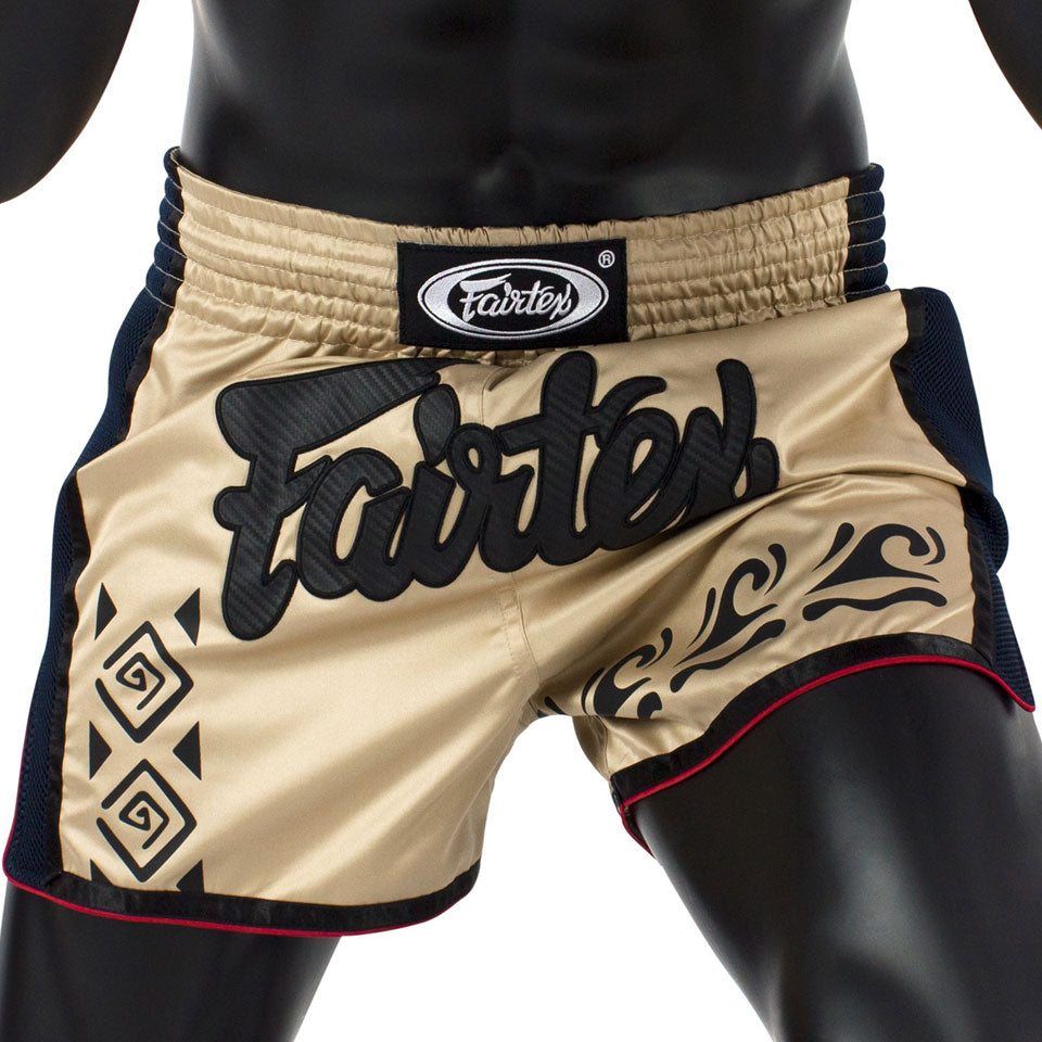 Image of BS1713 Fairtex Khaki Slim Cut Muay Thai Shorts