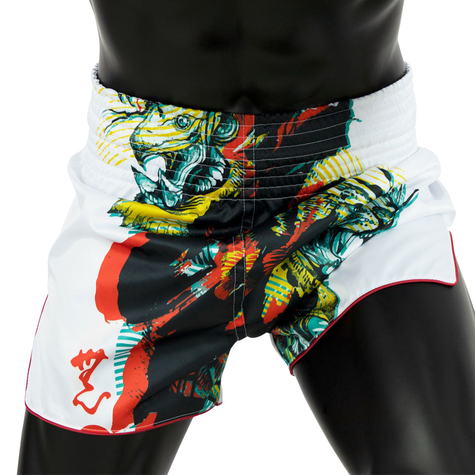 Image of BS1908 Fairtex Satoru White Muaythai Shorts