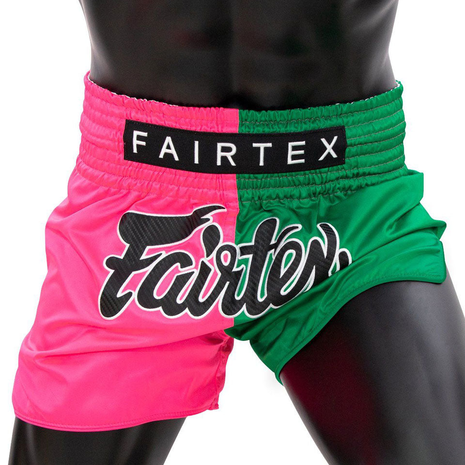 Image of BS1911 Fairtex Fighter Shorts Pink-Green