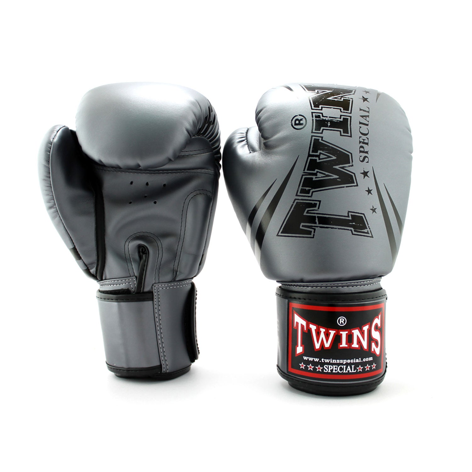 Image of FBGVDM3-TW6 Twins Non-Leather Boxing Gloves Grey